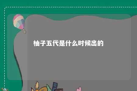 柚子五代是什么时候出的