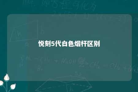 悦刻5代白色烟杆区别